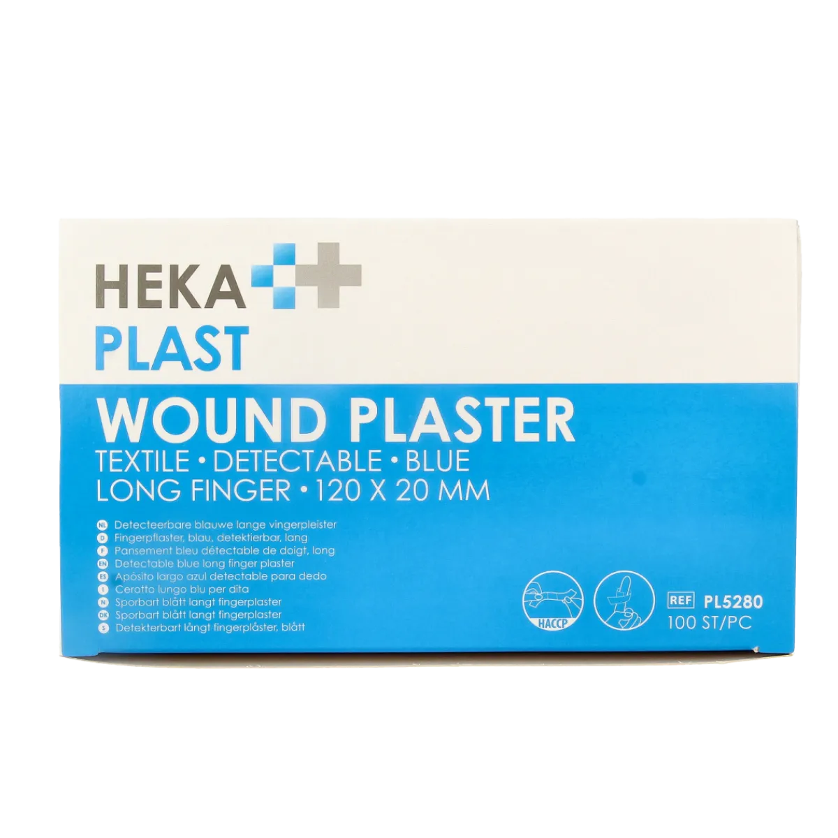 Best Hekaplast Vingerpleister detectable 120 x 20 haccp elastisch