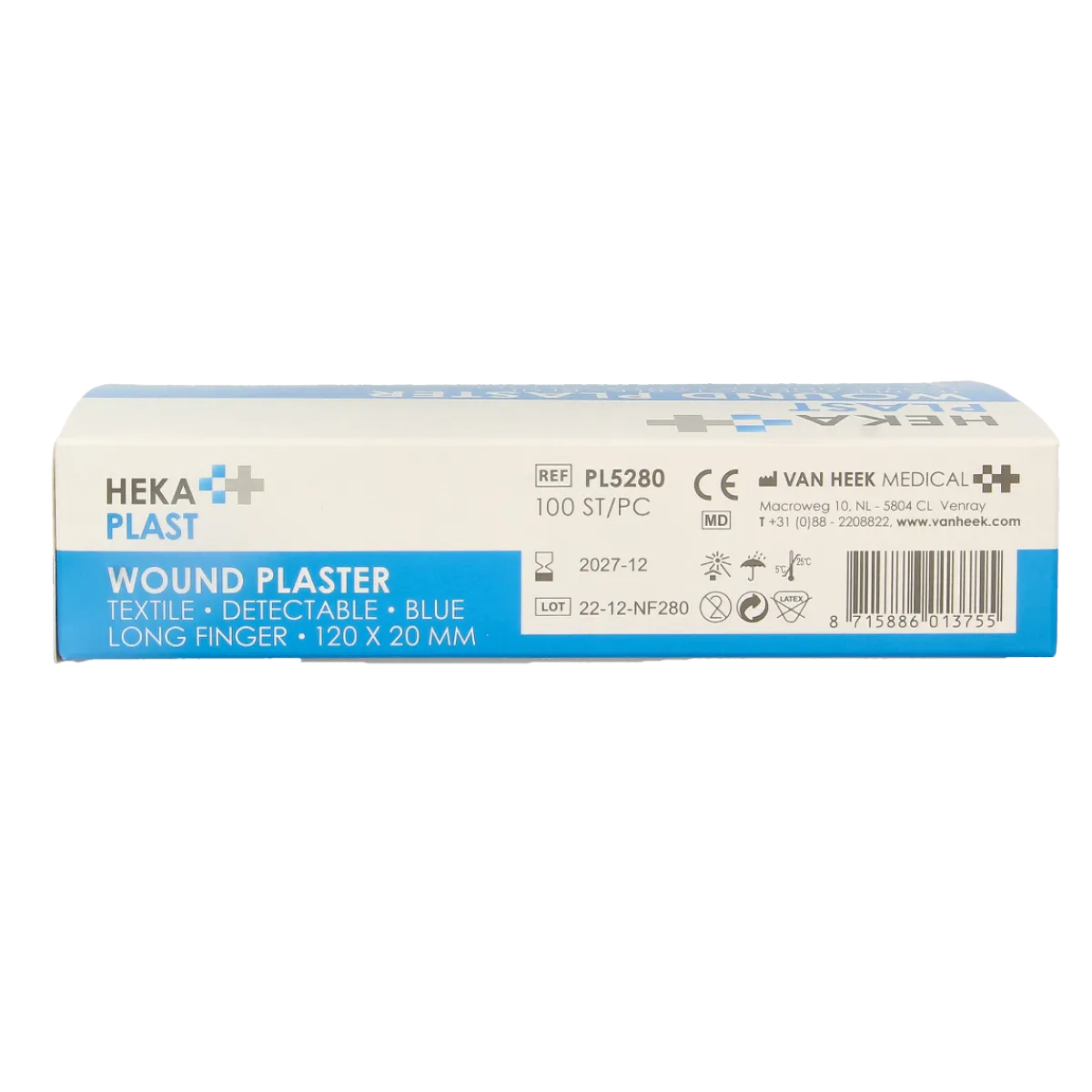Best Hekaplast Vingerpleister detectable 120 x 20 haccp elastisch
