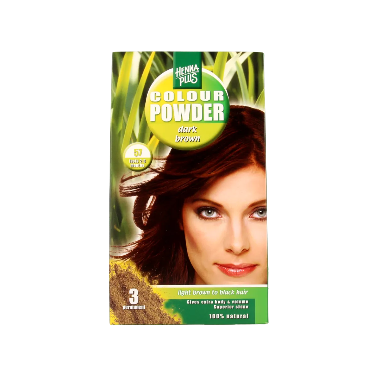 Hot Henna Plus Colour powder 57 dark brown