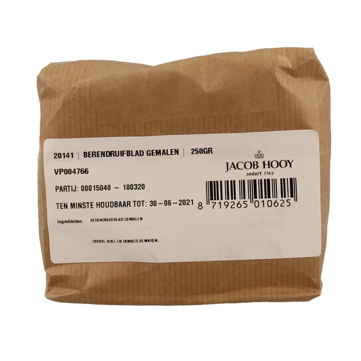 Outlet Jacob Hooy Berendruifblad gemalen