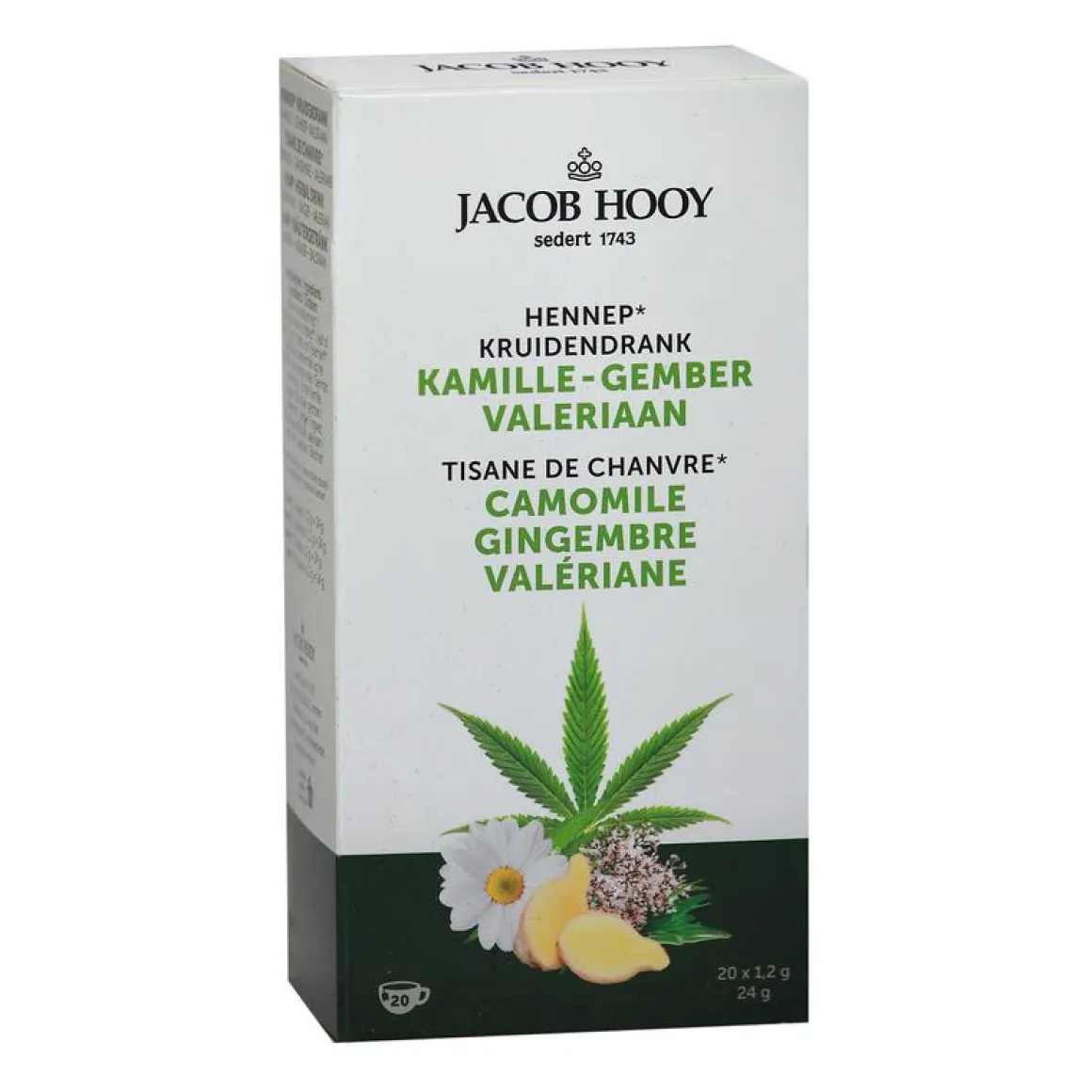 Jacob Hooy Hennep kamille gember valeriaan thee