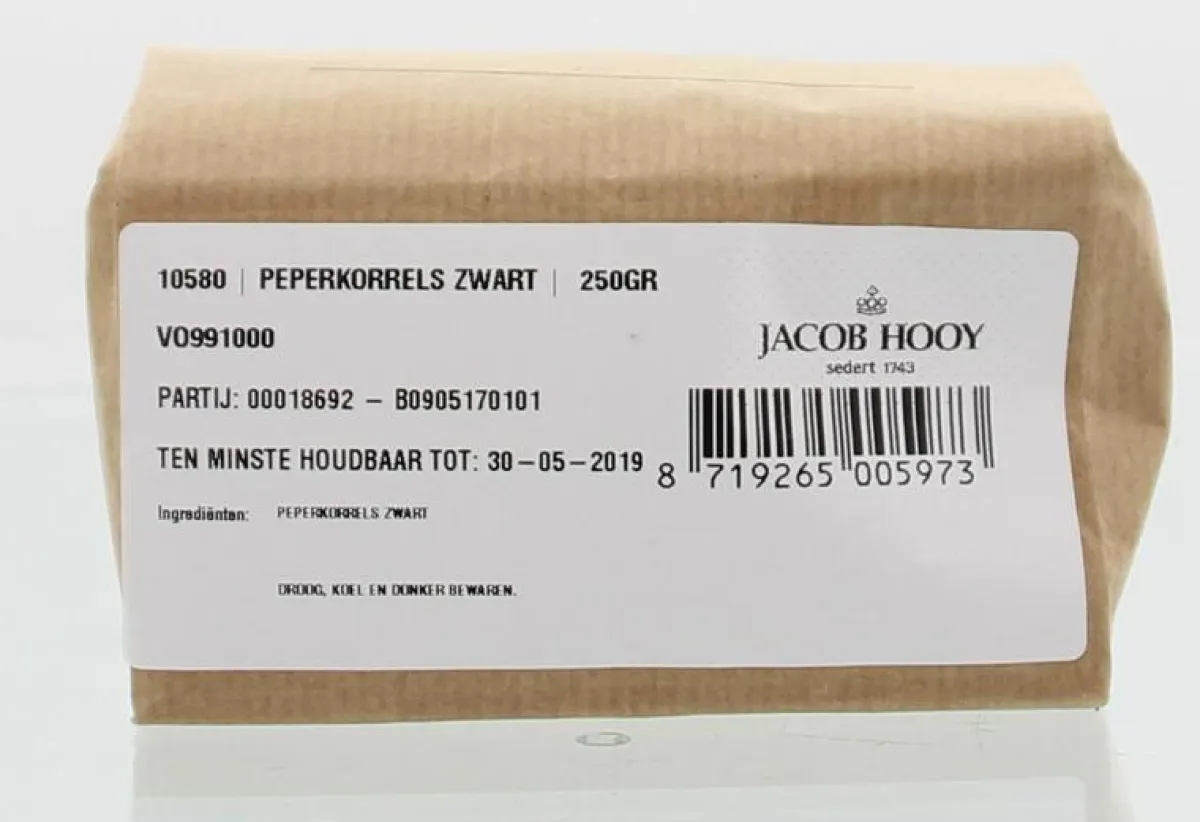 Discount Jacob Hooy Peperkorrels zwart