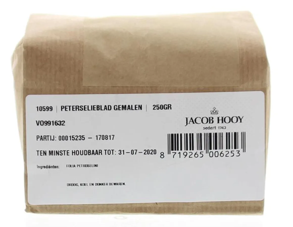 Jacob Hooy Peterselieblad gemalen