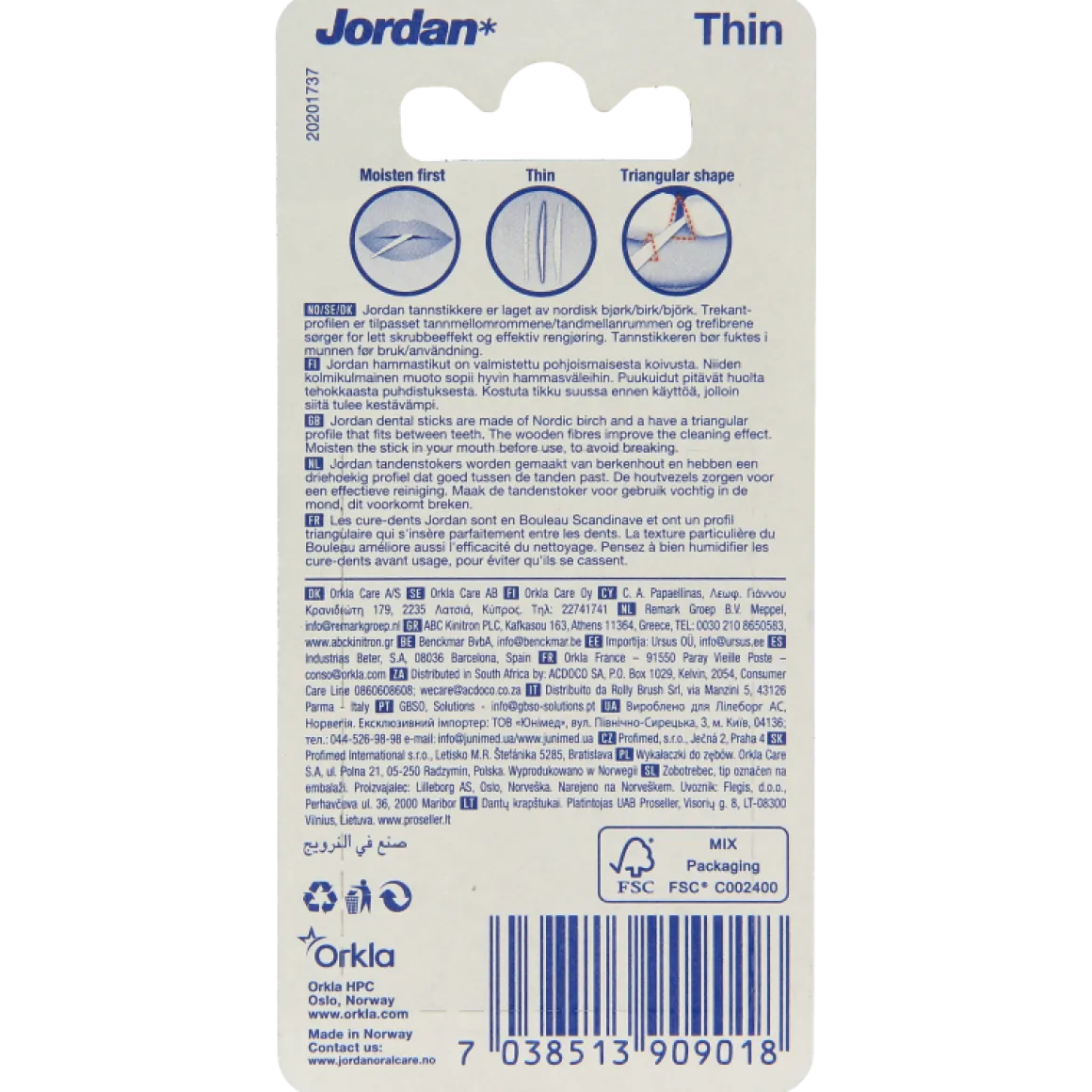 Jordan Tandenstoker dun mint