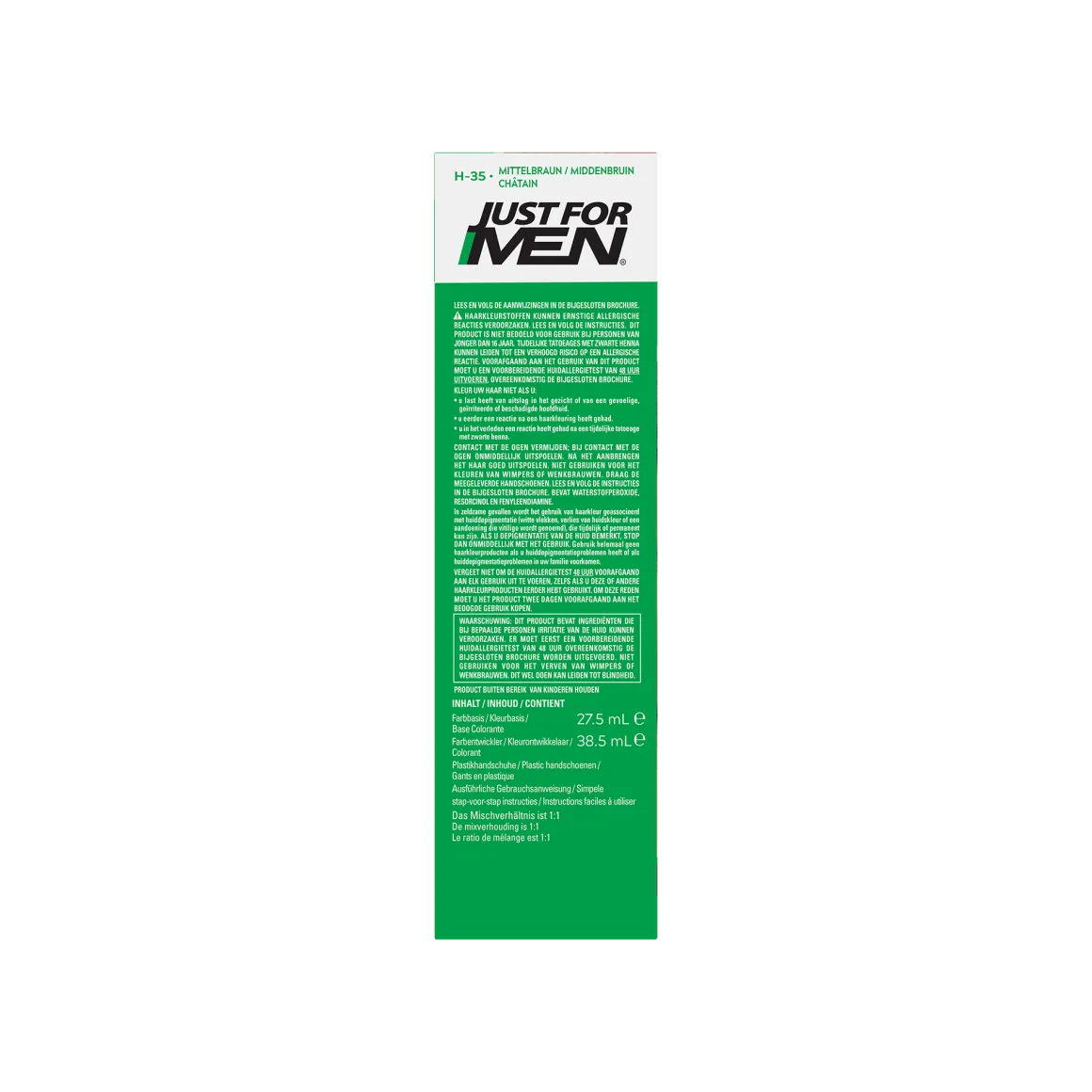 Just For Men Midden bruin H35 voorheen donker blond 2 x 30ml