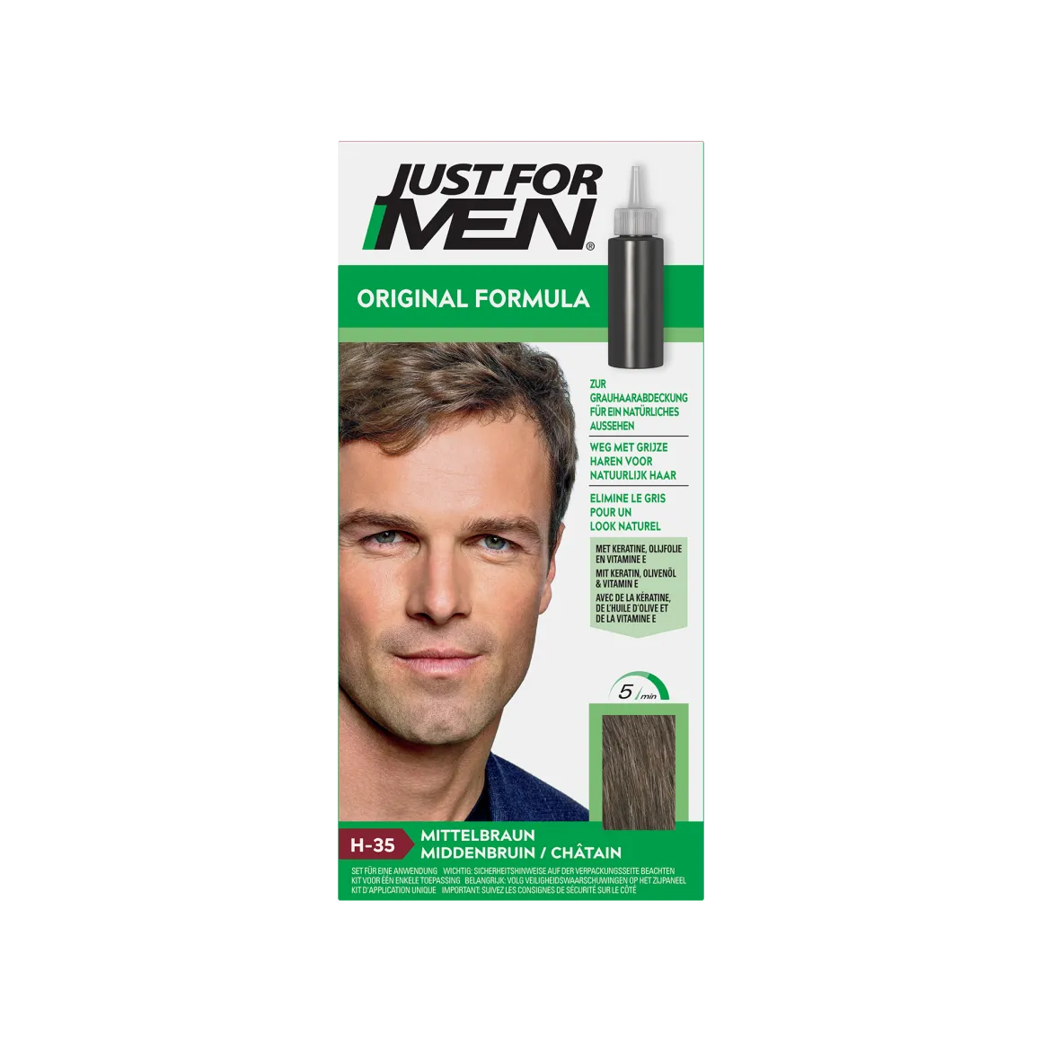 Just For Men Midden bruin H35 voorheen donker blond 2 x 30ml