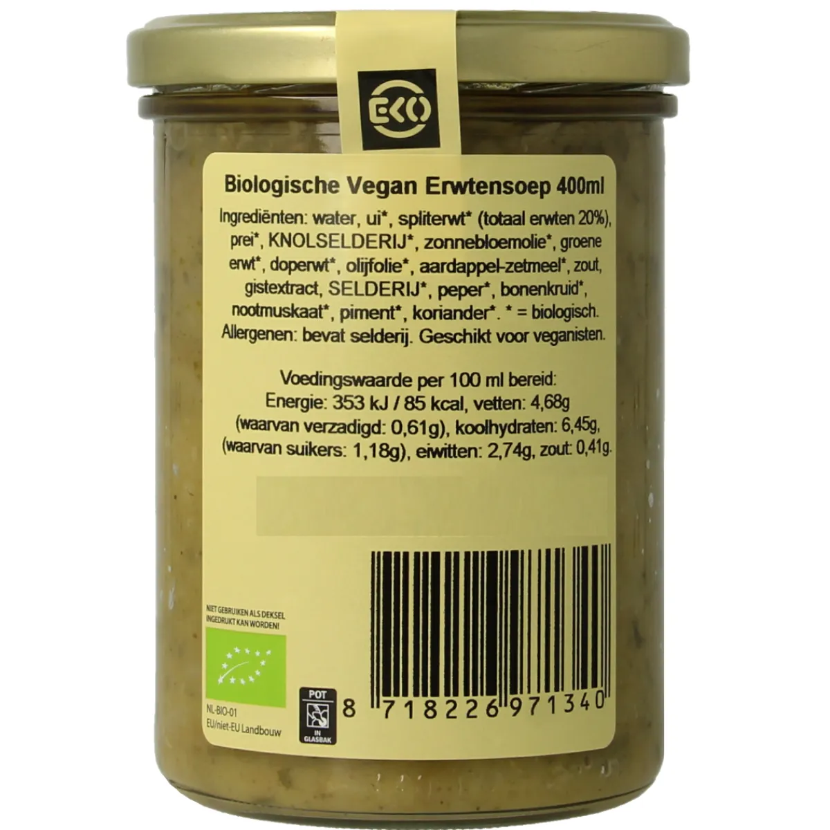 Sale Kleinstesoepfabriek Erwtensoep/snert veganistisch bio