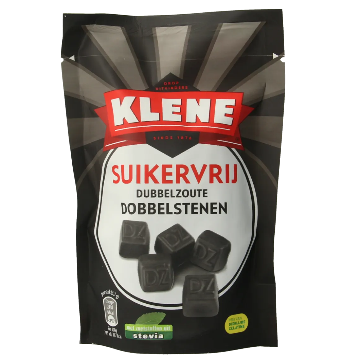 Klene Dubbelzout dobbelstenen suikervrij zakje