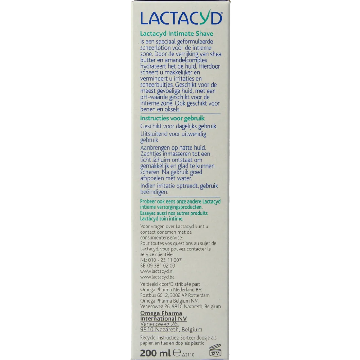 Lactacyd Intimate shave