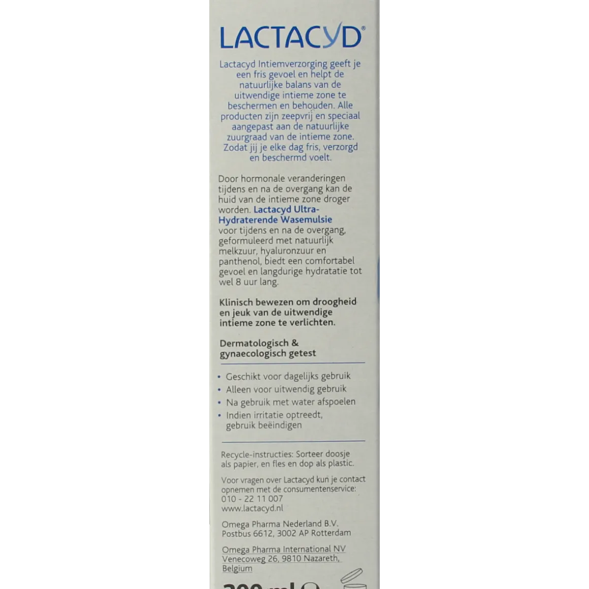 Lactacyd Wasemulsie ultra hydraterend overgang
