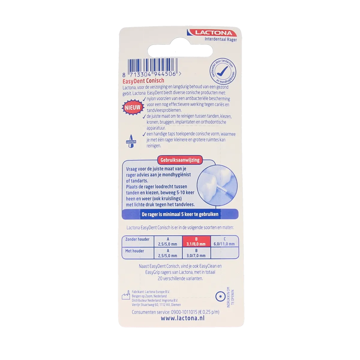 Best Lactona Easydent B 3.1-8mm zonder houdertje