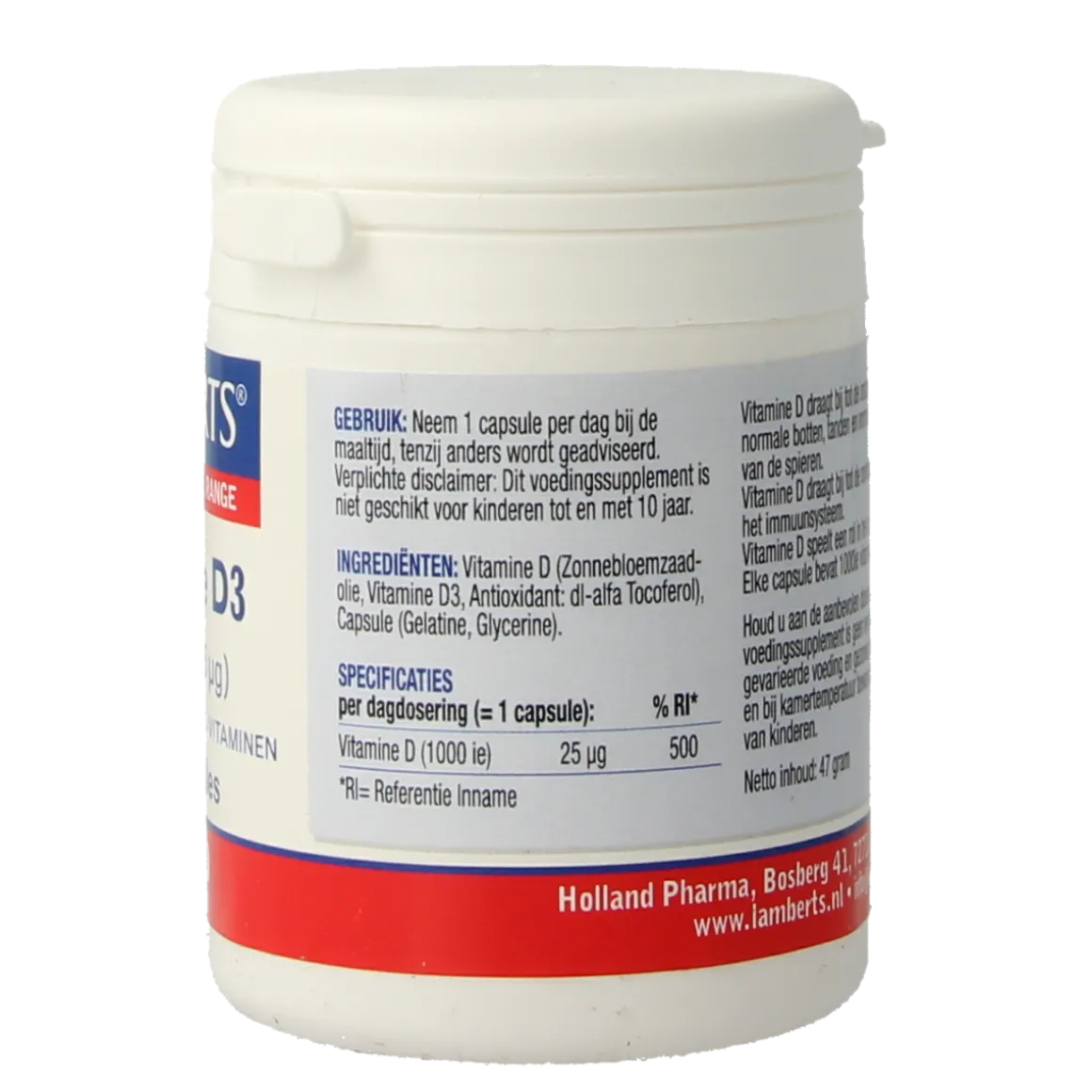 Lamberts Vitamine D3 1000IE 25mcg