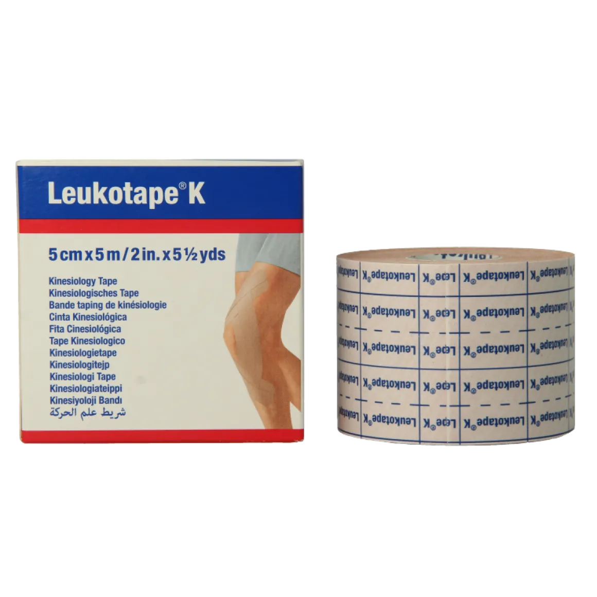 Leukotape K elastische tape 5m x 5cm huidkleur