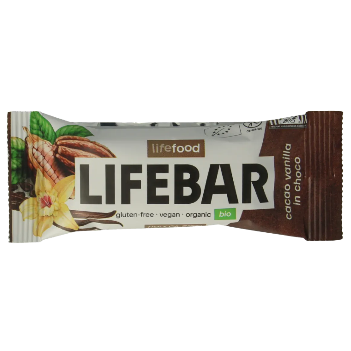 Lifefood Lifebar inchoco chocolade vanille raw bio