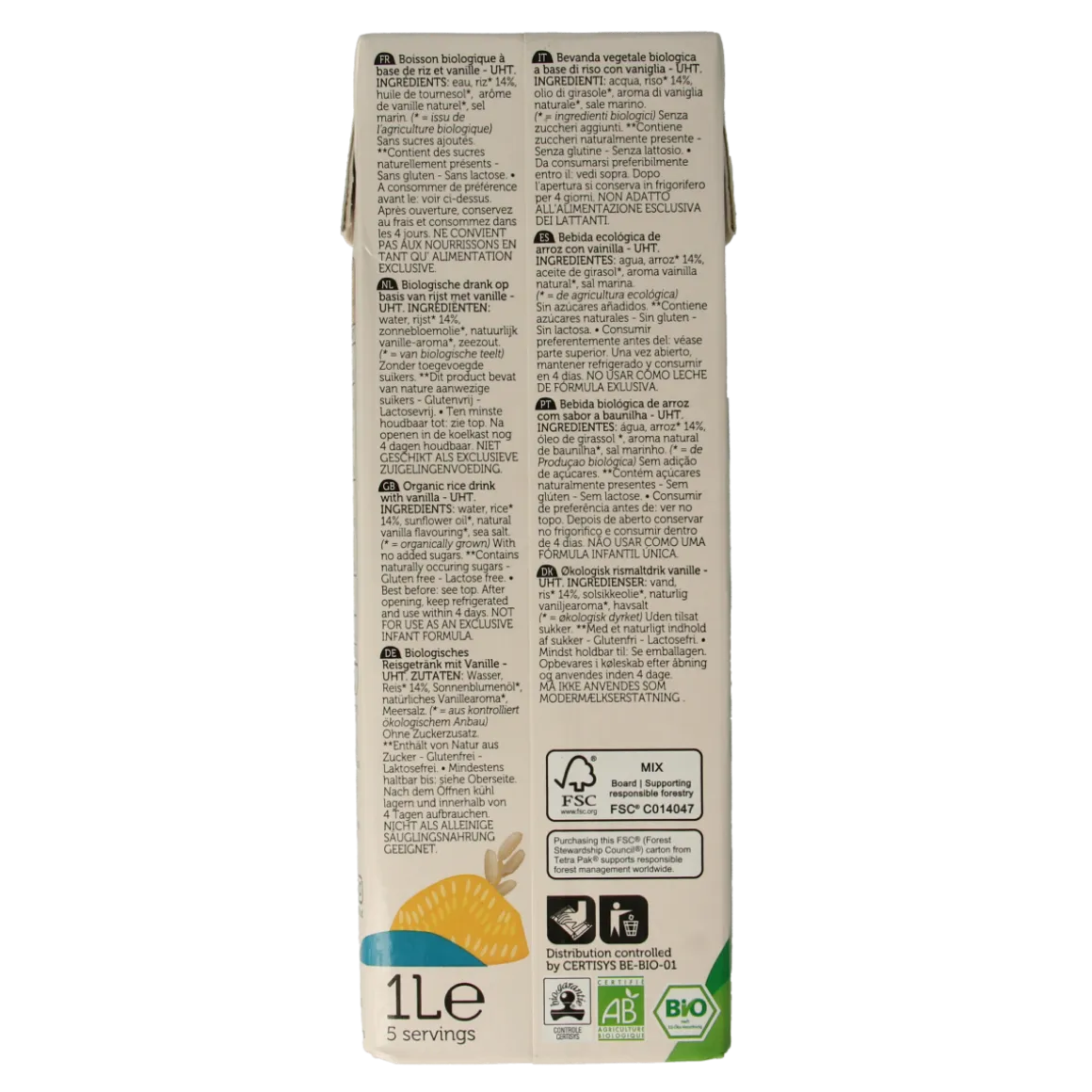 Lima Rice drink vanilla bio