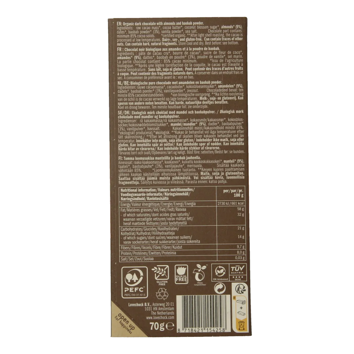 Outlet Lovechock Almond baobab bio