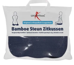 Lucovitaal Bamboe steun zitkussen blauw