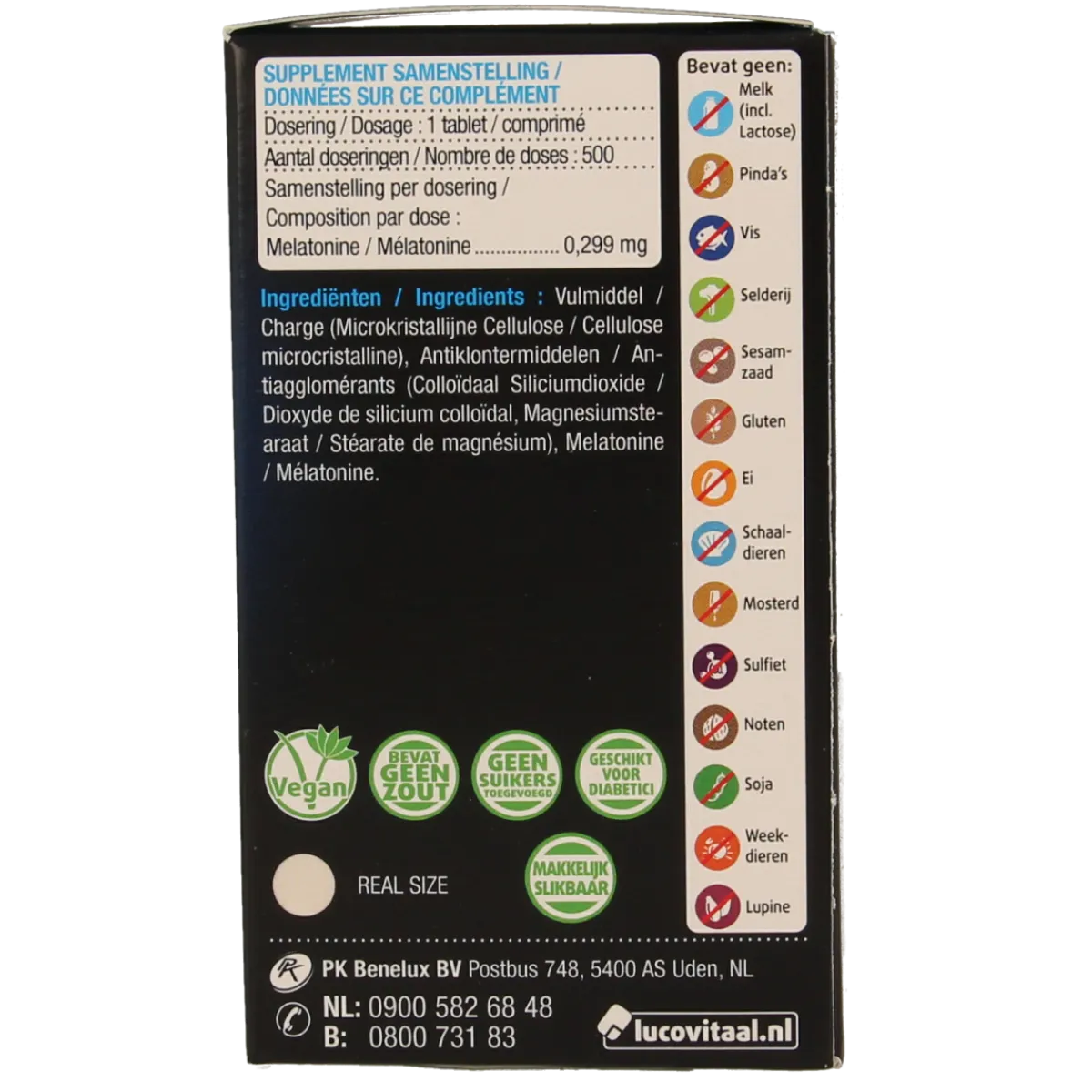 Best Lucovitaal Melatonine puur 0.299mg