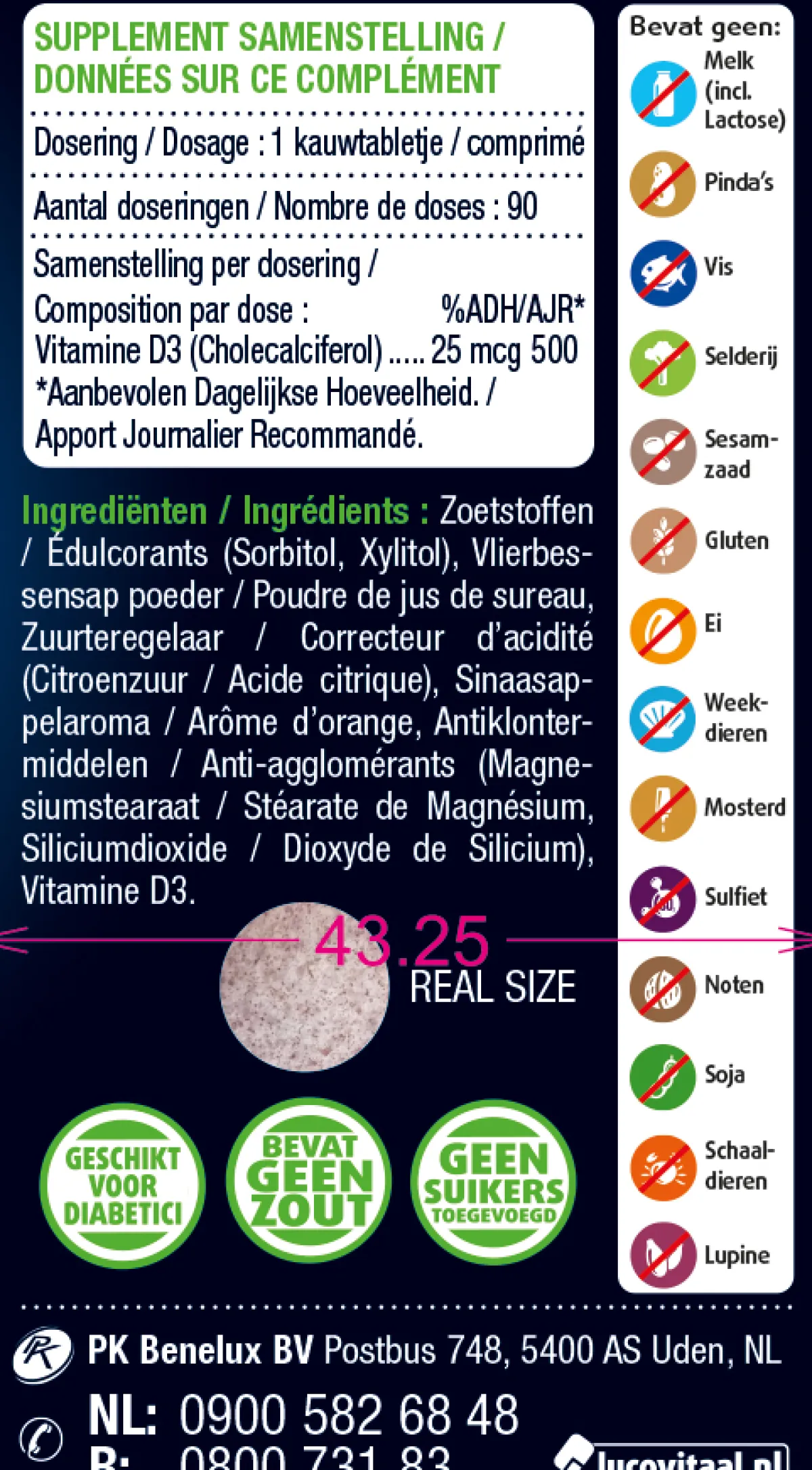 Outlet Lucovitaal Vitamine D3 25mcg