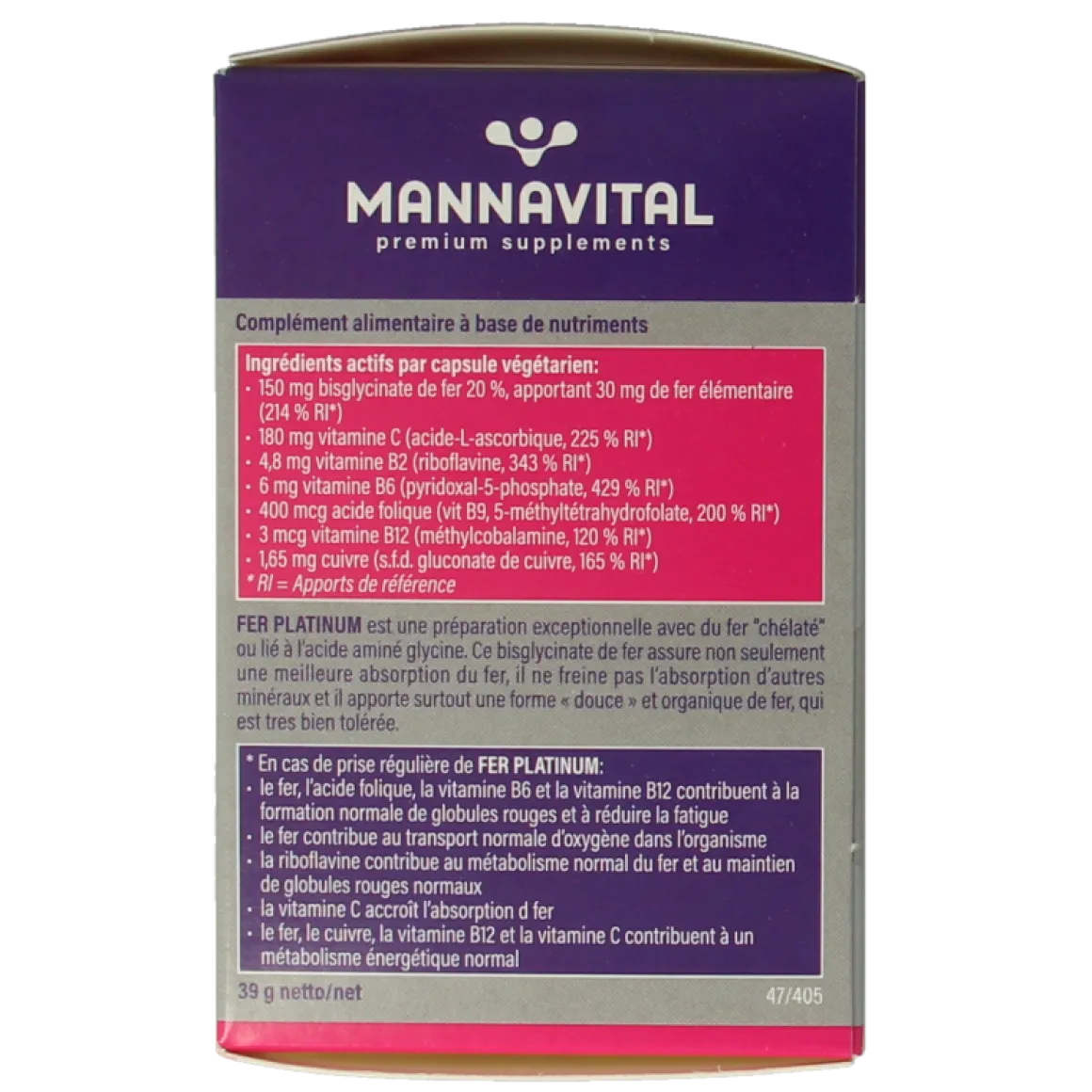 Mannavital IJzer platinum