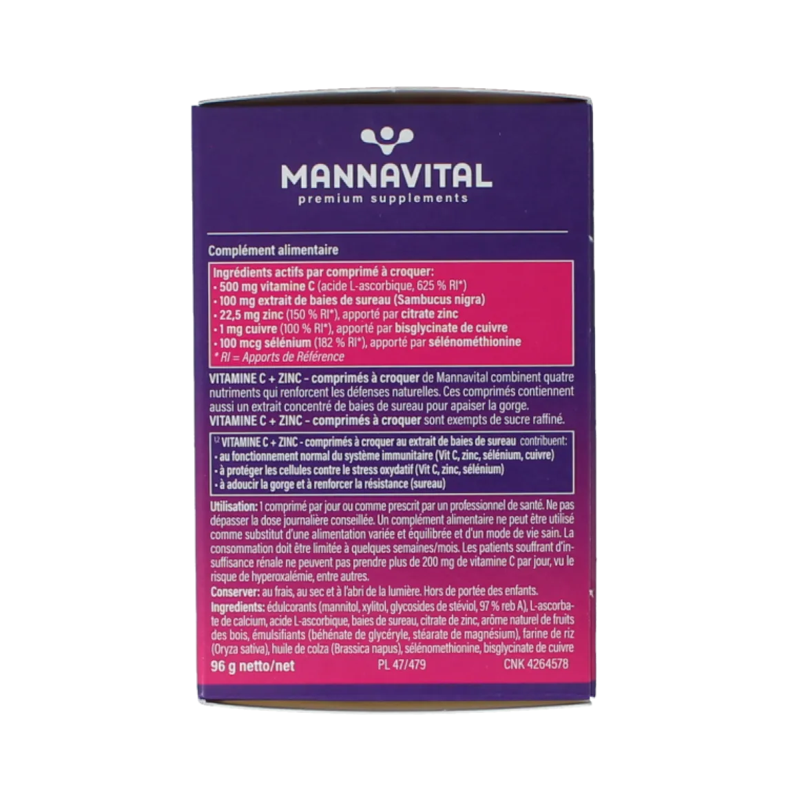 Mannavital Vitamine C plus zink