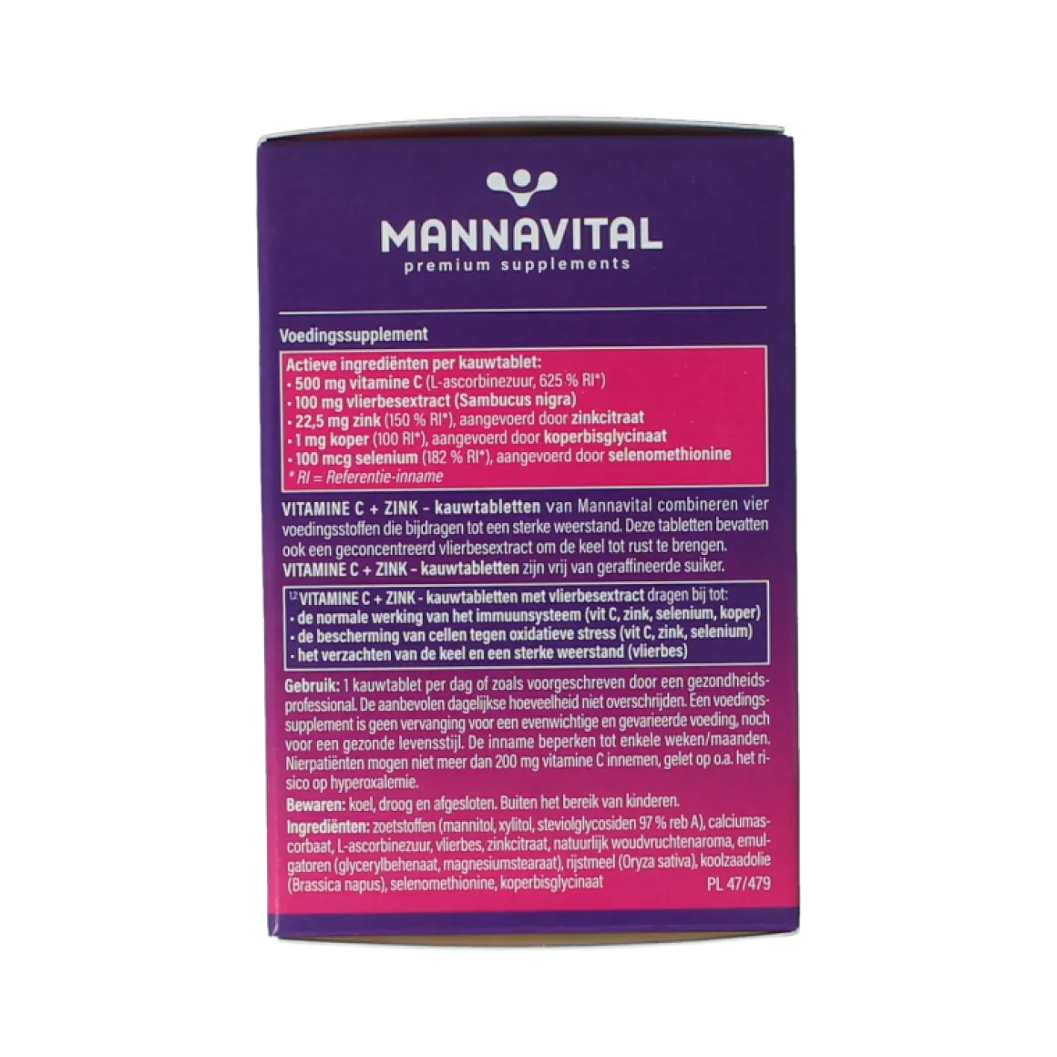 Mannavital Vitamine C plus zink
