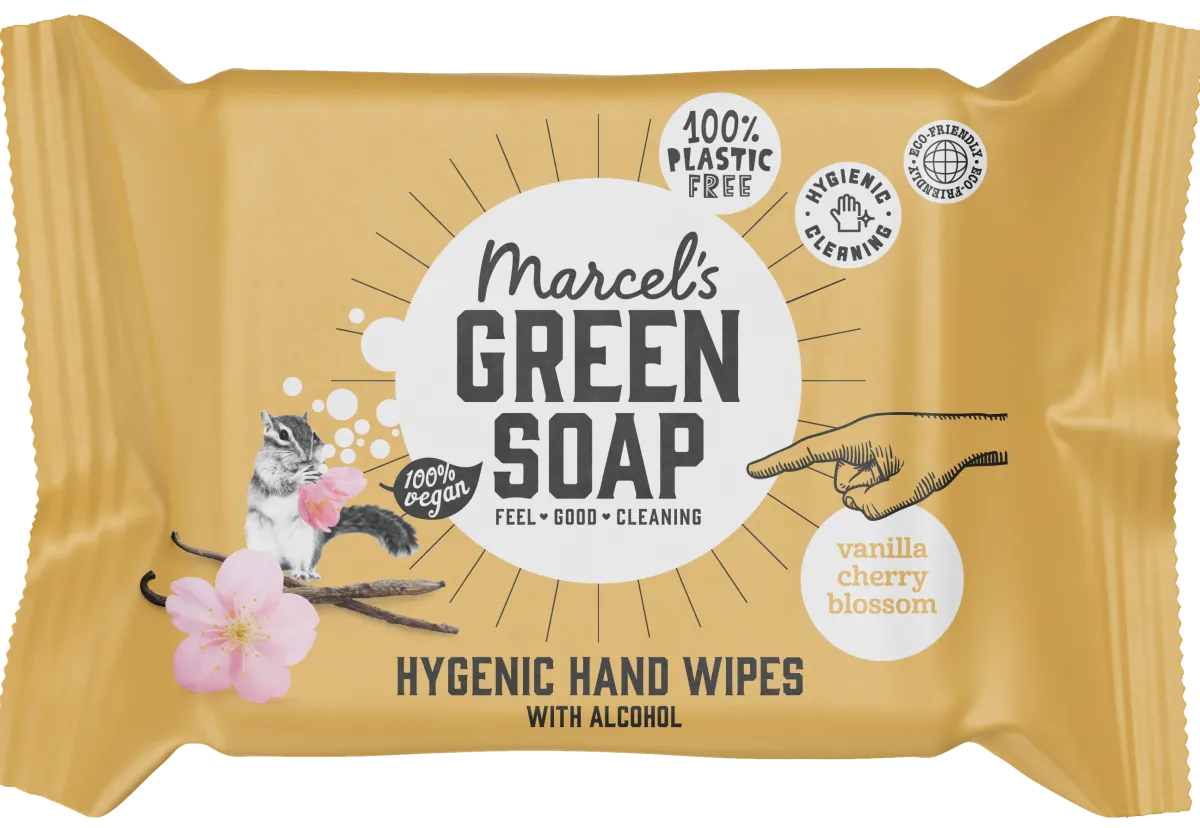 Sale Marcel's Green Soap Hand wipes vanilla & cherry blossom bio