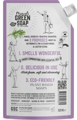 Marcel's Green Soap Handzeep lavendel & rozemarijn navul