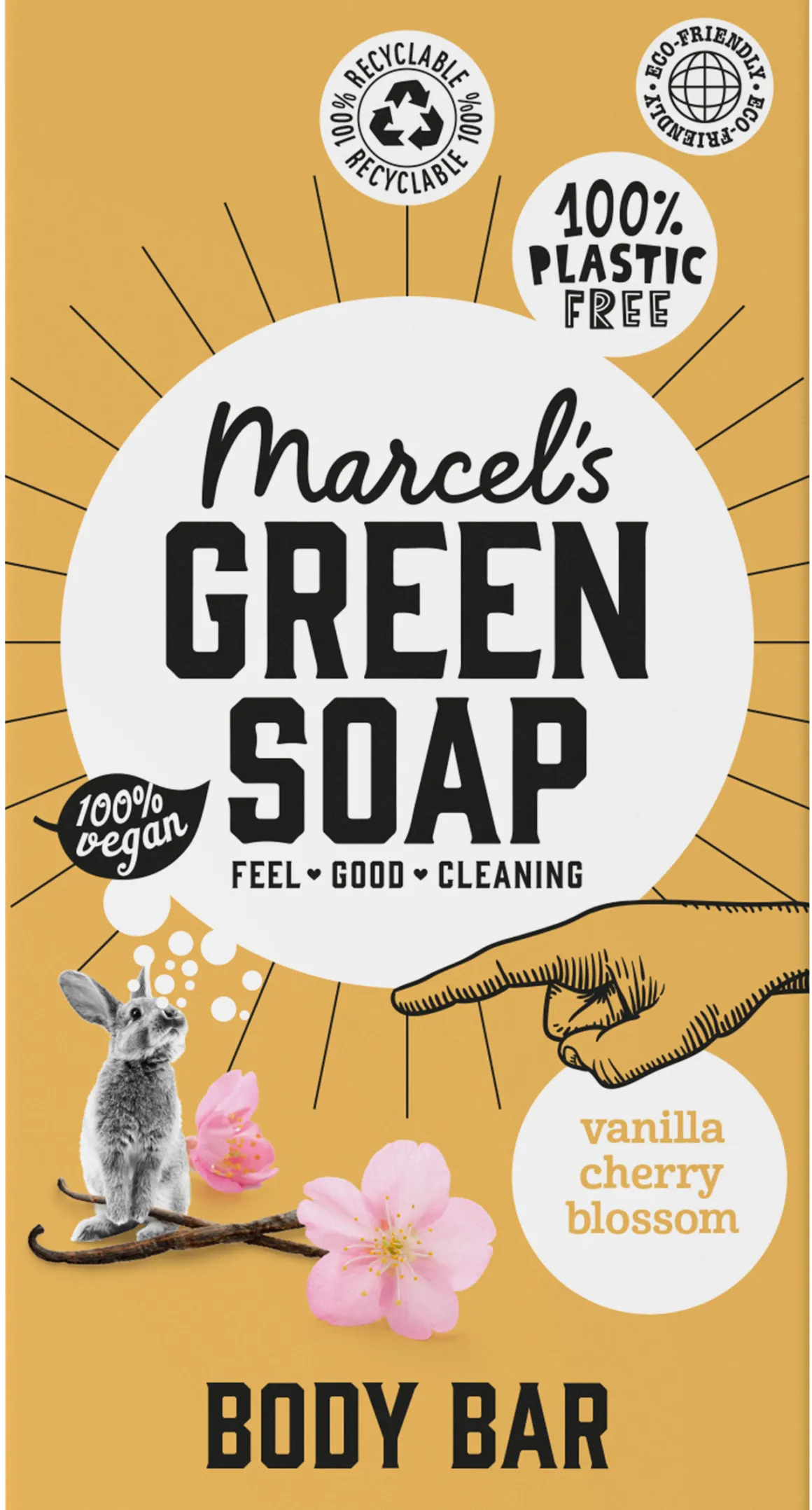 Marcel's Green Soap Shower bar vanilla & cherry
