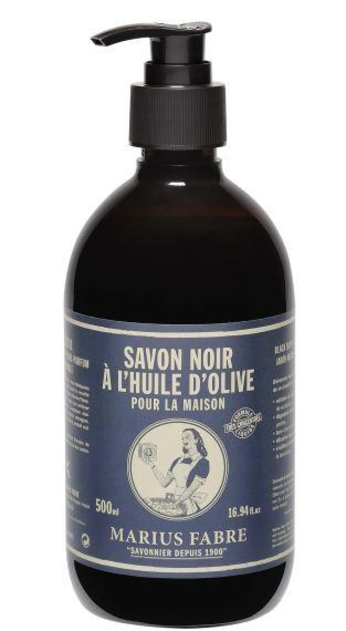 Clearance Marius Fabre Savon noir zwarte zeep met pomp