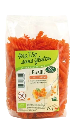 Outlet Ma Vie Sans Fusilli van rode linzen glutenvrij bio