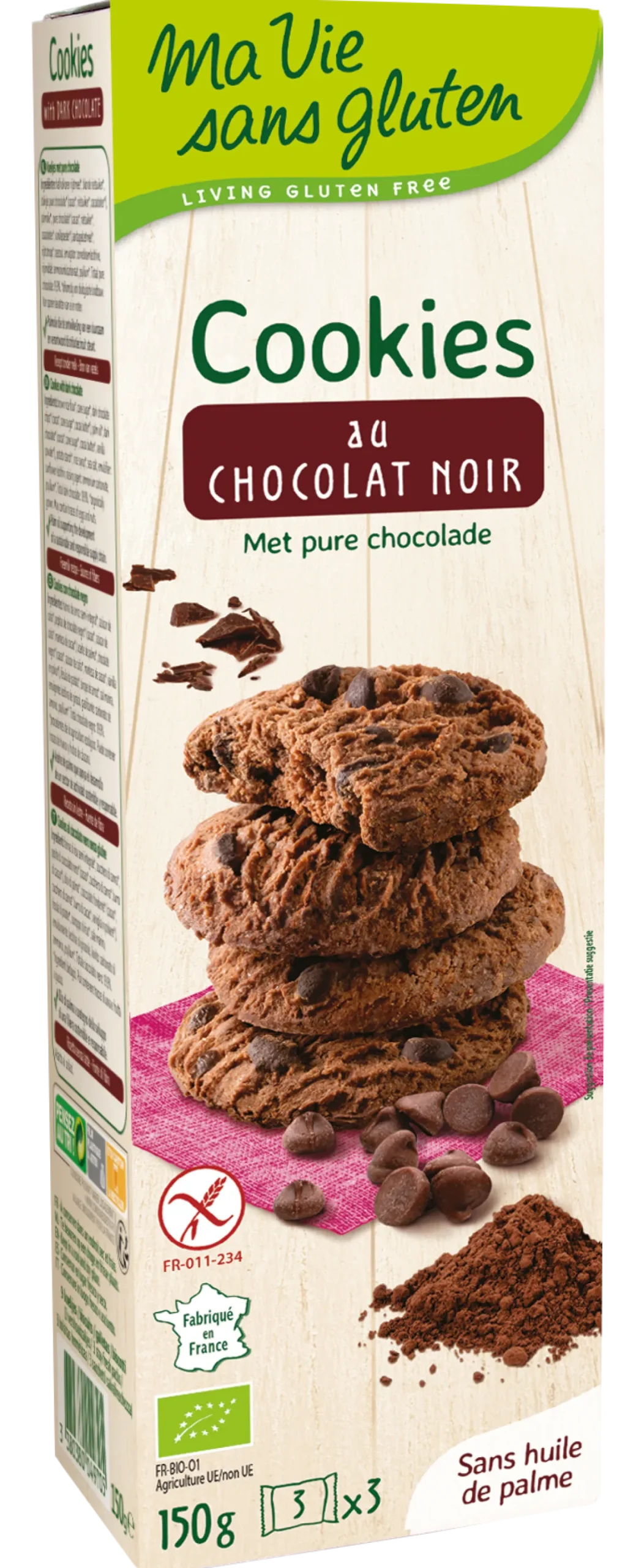 Ma Vie Sans Koekjes met pure chocolade glutenvrij bio