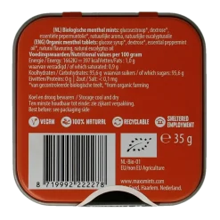 Max mints Dutch blikje vierkant bio