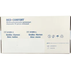 Online Med Comfort Handschoen PE geruwd blauw