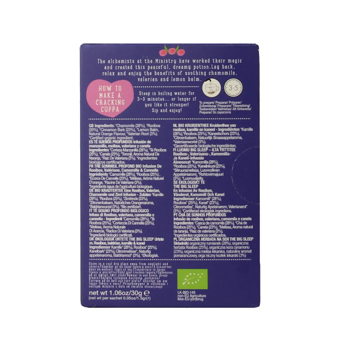 Clearance Ministry Of Tea The big sleep bio