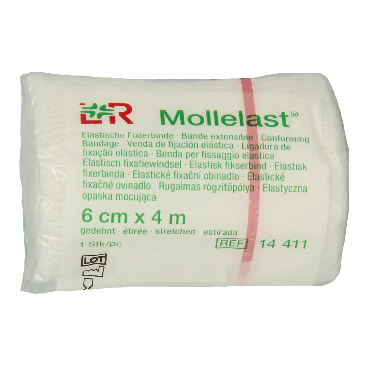 Mollelast Elastisch hydrofiel windsel 4m x 6cm