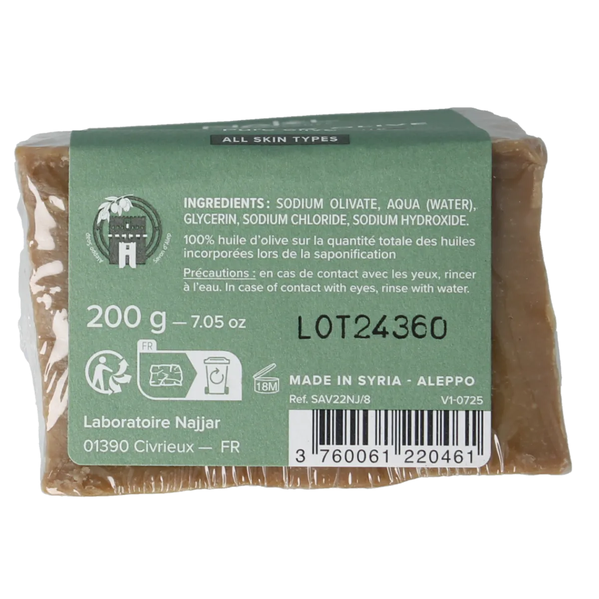 Outlet Najel Aleppo Aleppo zeep olijf olie 100%