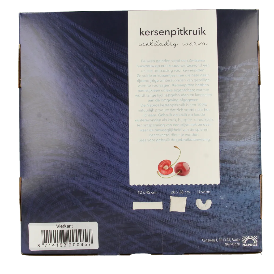 Naproz Kersenpitkussen vierkant