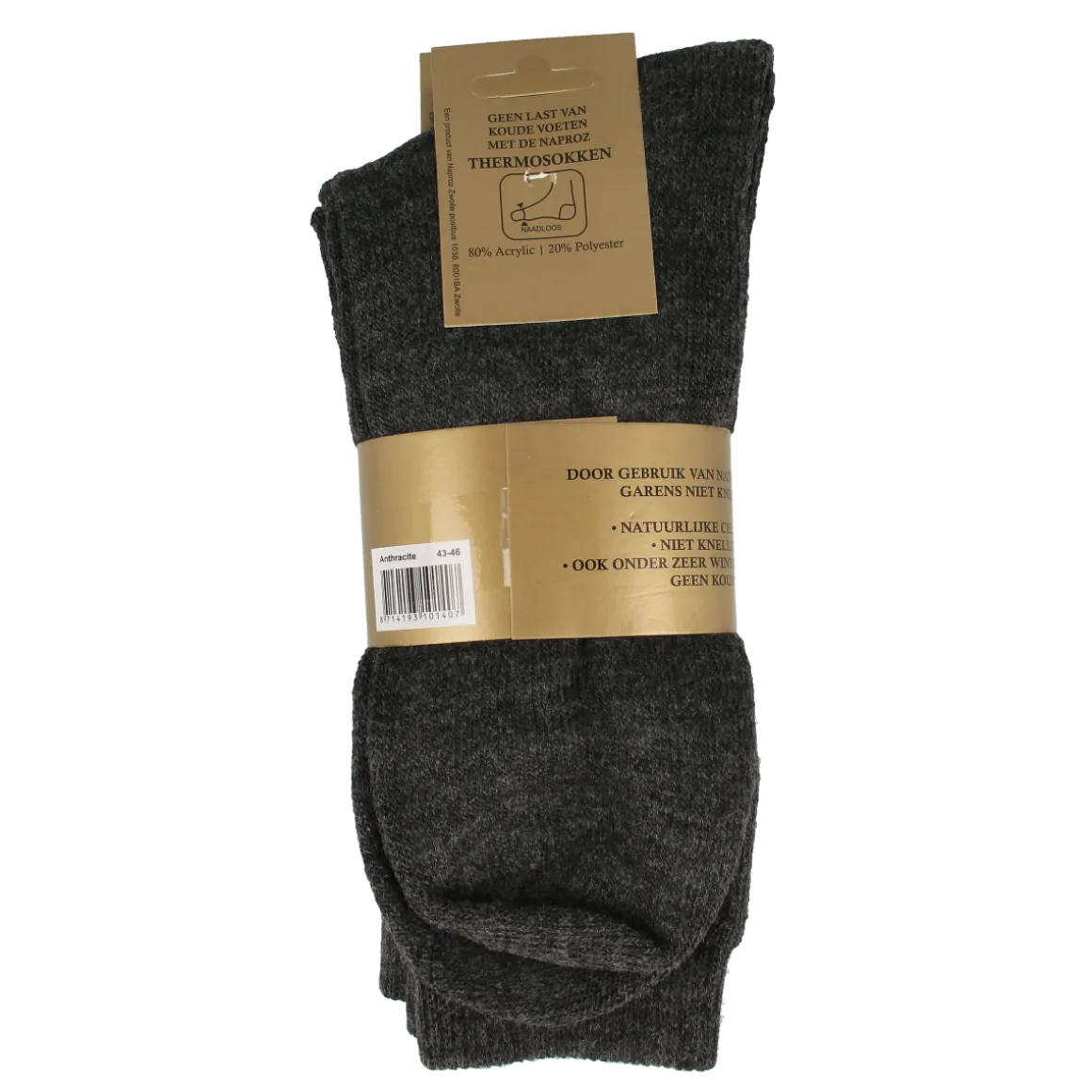 Naproz Thermo sokken grijs maat 43-46