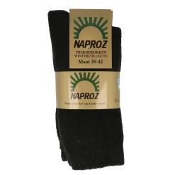 Naproz Thermo sokken zwart maat 39-42