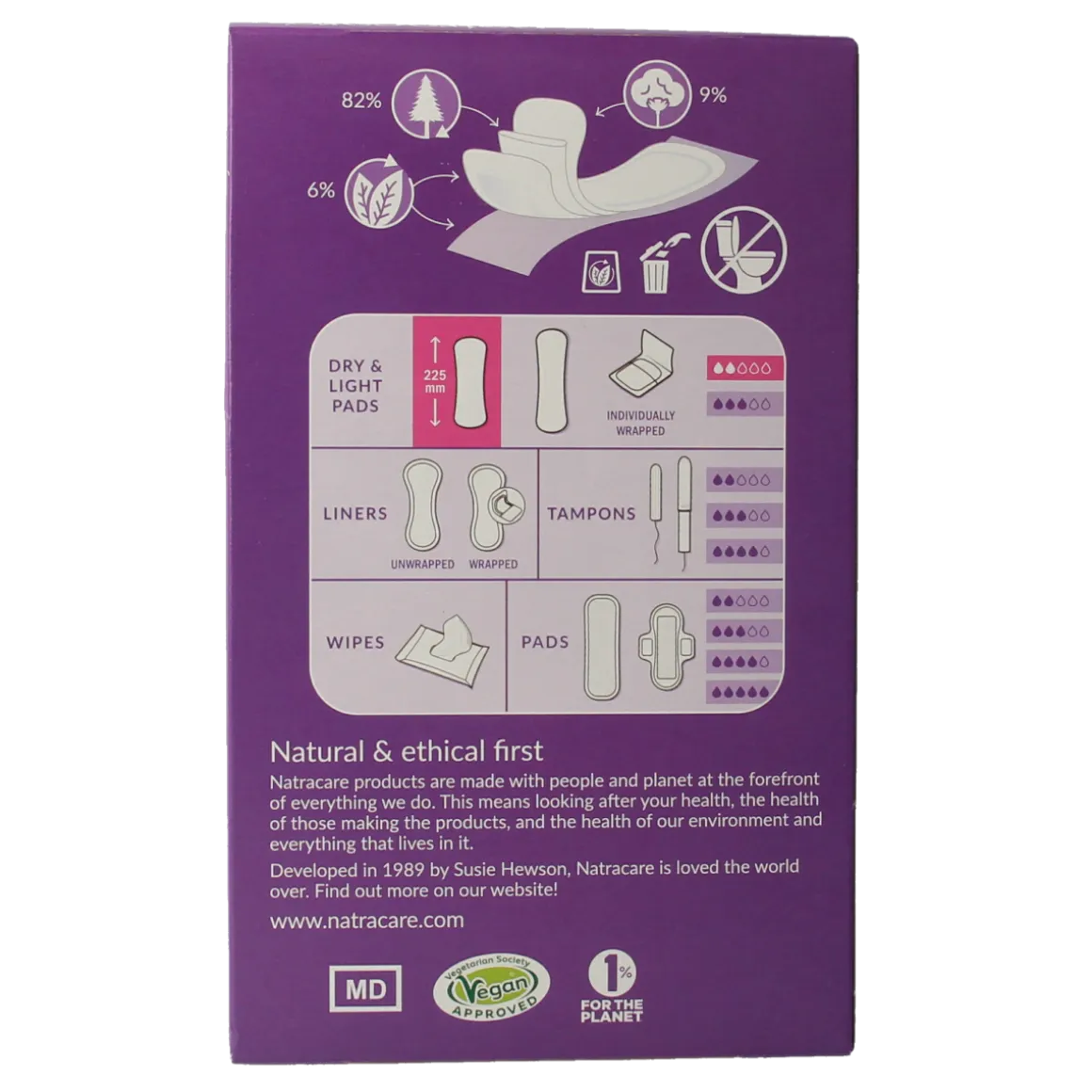 Natracare Dry & light pads