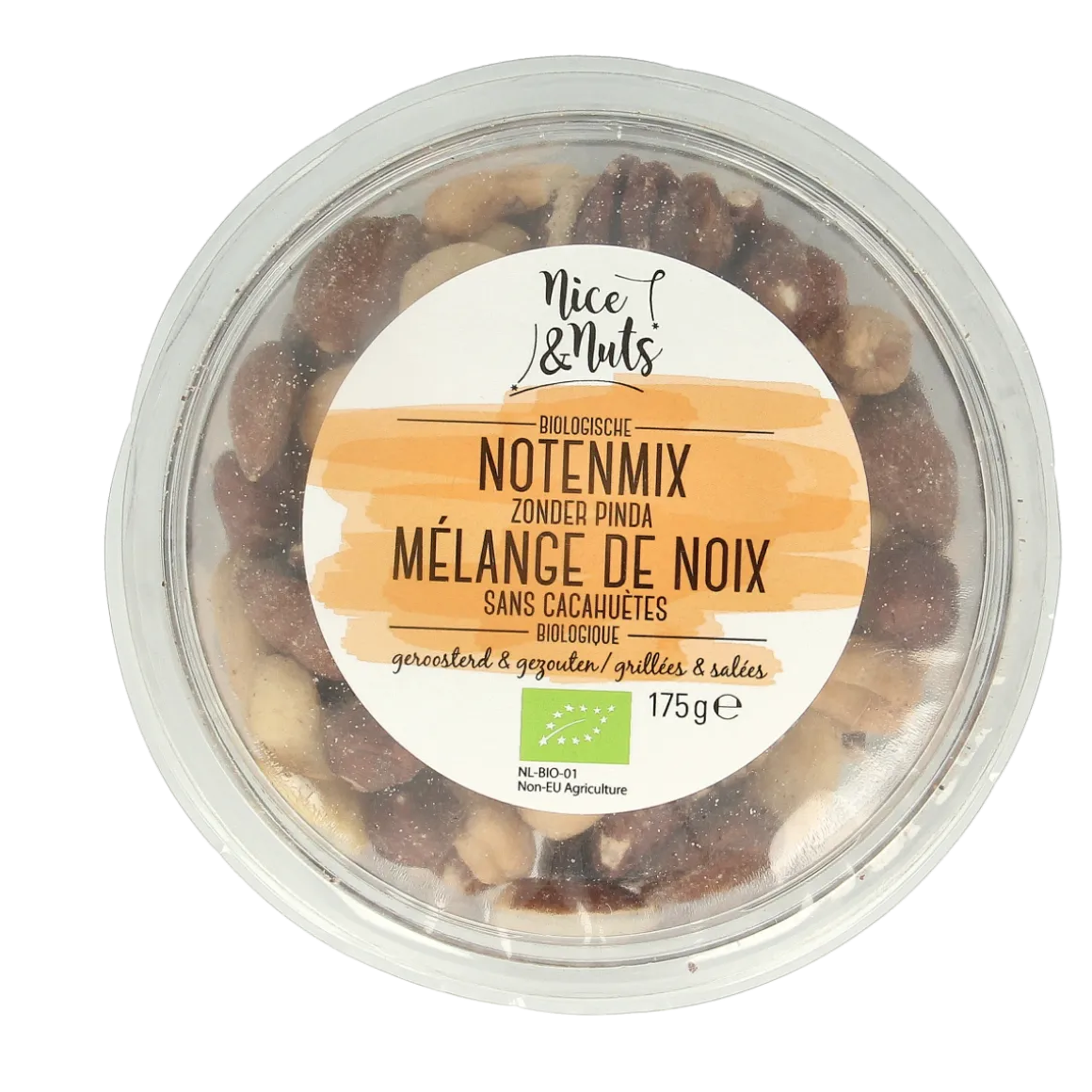 Nice & Nuts Notenmix zonder pinda met zeezout geroosterd bio
