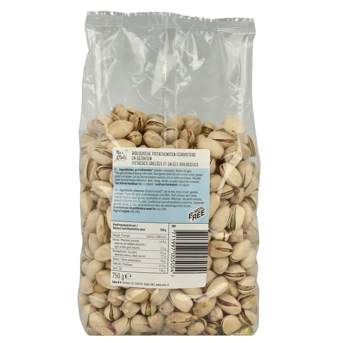 Nice & Nuts Pistache geroosterd en gezouten bio