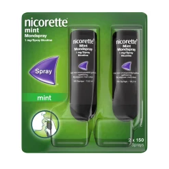 New Nicorette Mondspray mint 1mg duo verpakking