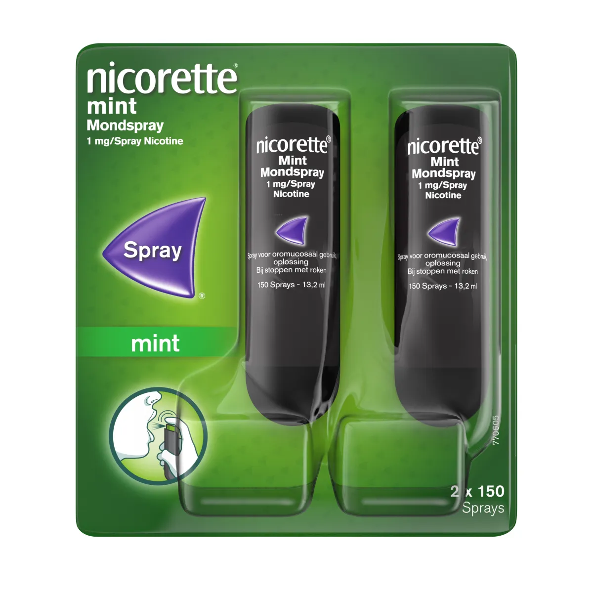 New Nicorette Mondspray mint 1mg duo verpakking