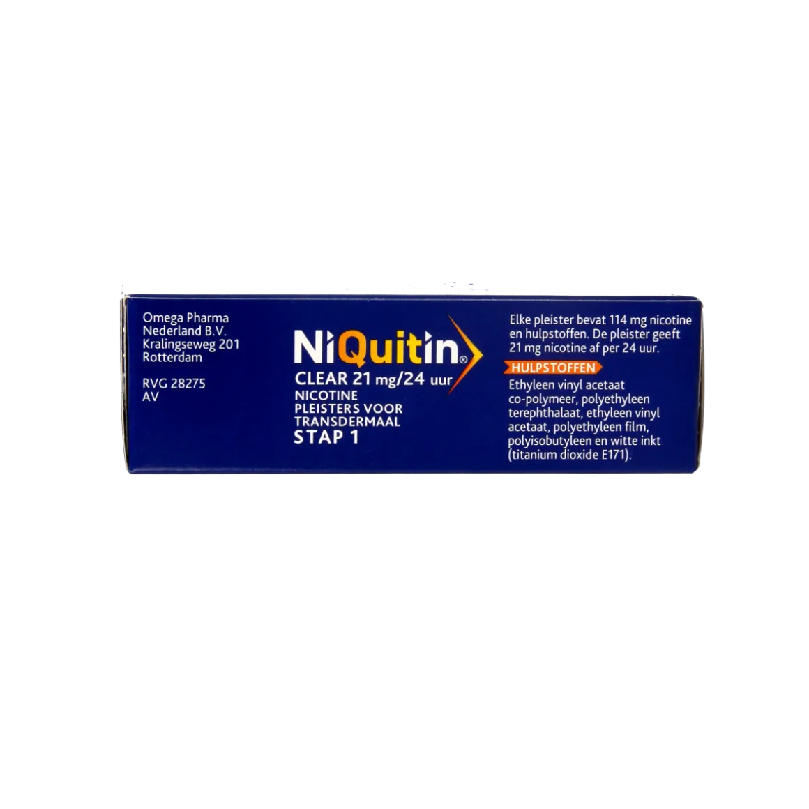 Niquitin Stap clear 21mg/24 uur