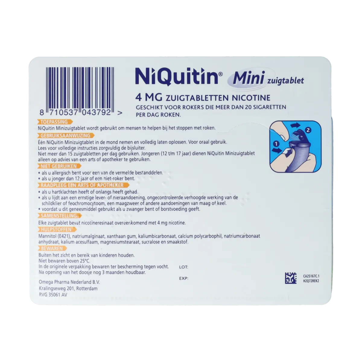 Niquitin Zuigtablet mini mint 4mg