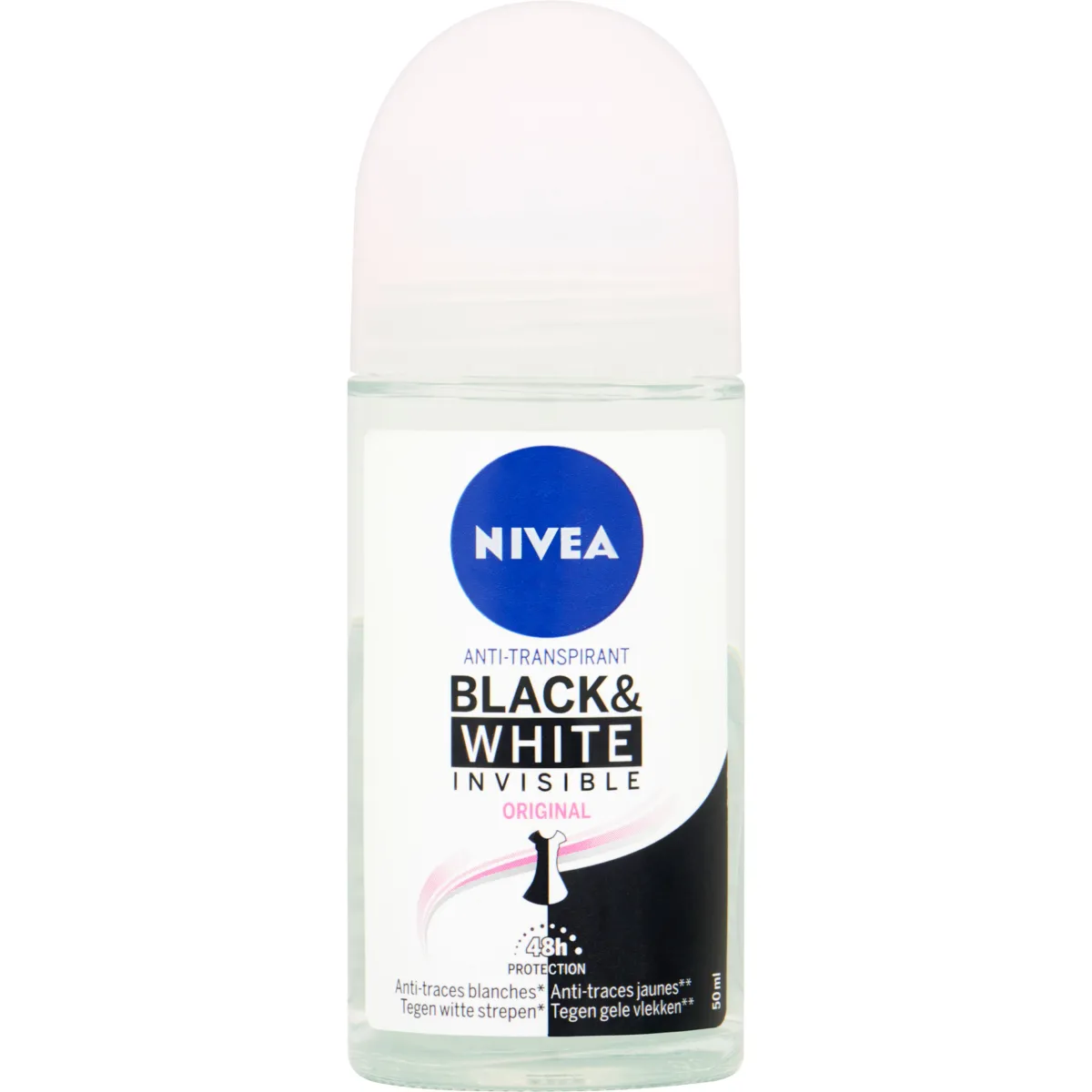 Sale Nivea Deodorant roller invisible black & white clear