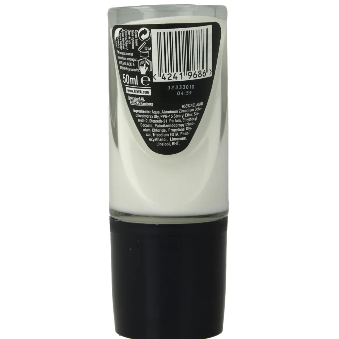 Nivea Men deodorant roller black & white max protection
