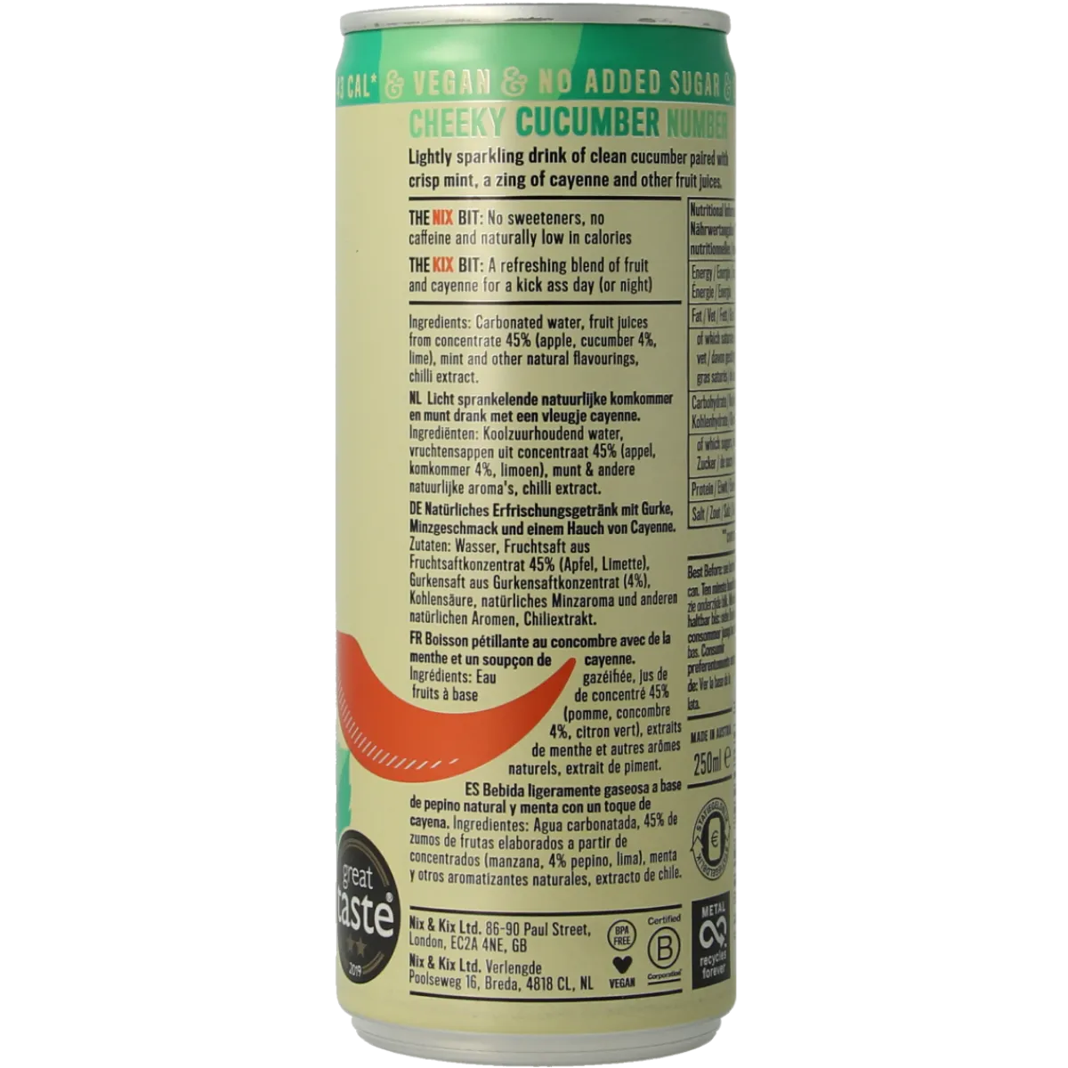 Nix & Kix Cucumber mint blikje